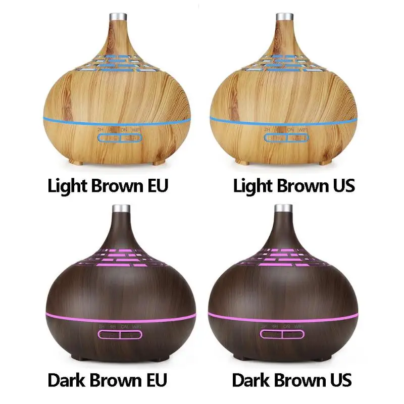 400ml WiFi Timing Ultrasonic Aroma Diffuser Air Humidifier 7 Color Change LED Night light Mist Humidifier for Home Office