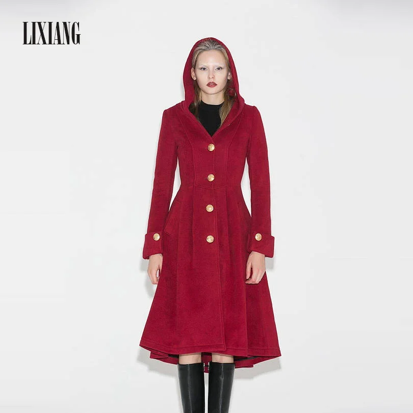 Poitrine 2018 red Élégant Long Veste Unique Mode Manteau Femme Blazer Vintage Femmes Slim Hiver Automne Blue Dark axafB8