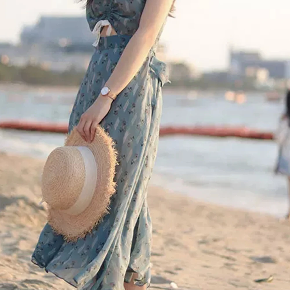 2019 New summer sun hat bow 100%Raffia hat Visor Temperament flat Straw hats Women's Sea beach vacation leisure sunscreen hat