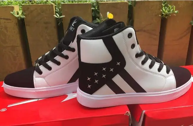 

Men's shoes trend casual shoes foreign trade shoes high to help fall wear shoes non-slip black business board shoes students