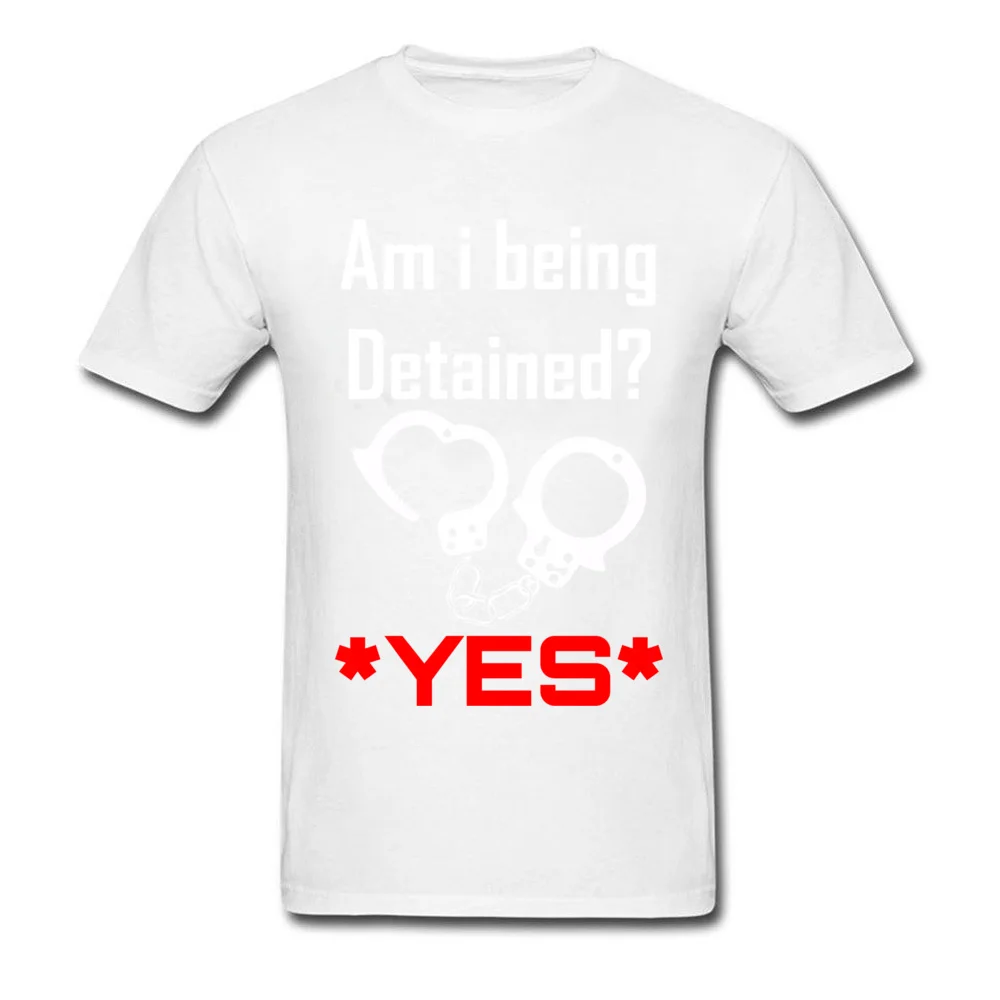 Detained Lovers Day 100% Cotton Round Collar Tops & Tees Short Sleeve Design Tops Tees Cute Customized T-Shirt Detained white