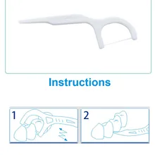 50 шт. Чистый Макияж хлопок зубочистки с нитью зубы Зубочистки чистка зубов Уход за полостью рта#40