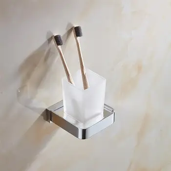 

Toothbrush Cup Holder Rust-free Copper Modern Wall Mount Bathroom Accessories Toothbrush Rack Toothbrush Shelf for Toothpaste