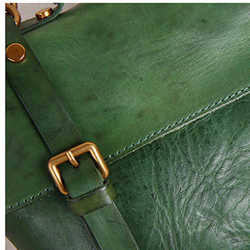 AETOO Pure handmade leather women's bag, mini bag, head leather shoulder bag, vintage literary slant bag