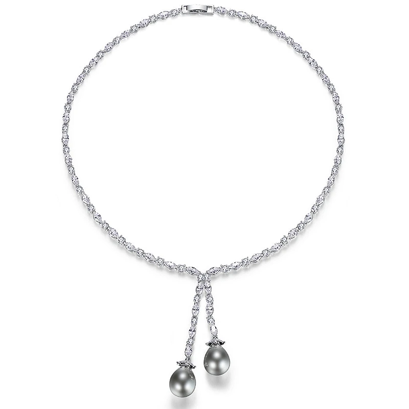 

Fashion AAA cubic zirconia Fashion Simple Modeling Pearl Pendant Necklace , YDGP016