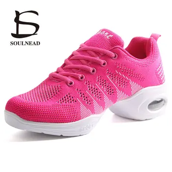 

Modern Dancing Shoes For Women Soft Outsole Breath Woman's Jazz Hip Hop Sports Feature Dance Sneakers Lightweight Fitness Shoes