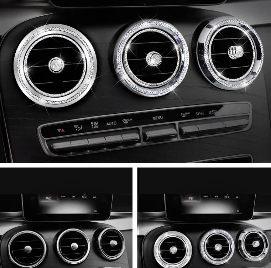 

Car front logo decorative cover sticker For Mercedes Benz GLC X253 C W205 E Class W213