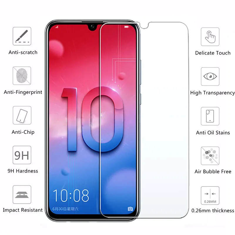 Закаленное стекло на honor 10 lite Защитное для huawei 10i 20i экрана 2 шт.|Защитные стёкла и