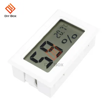 

DC Mini LCD Digital Temperature and Humidity Sensor Meter Detector Thermometer Hygrometer Built-in Probe 3V Power Supply White