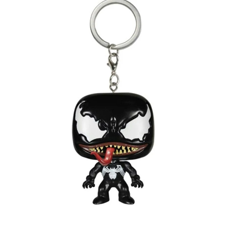 FUNKO POP Cute Marvel Pocket pop Keychain Venom pvc keyring Action Figures Toys for children birthday gift With Original Box