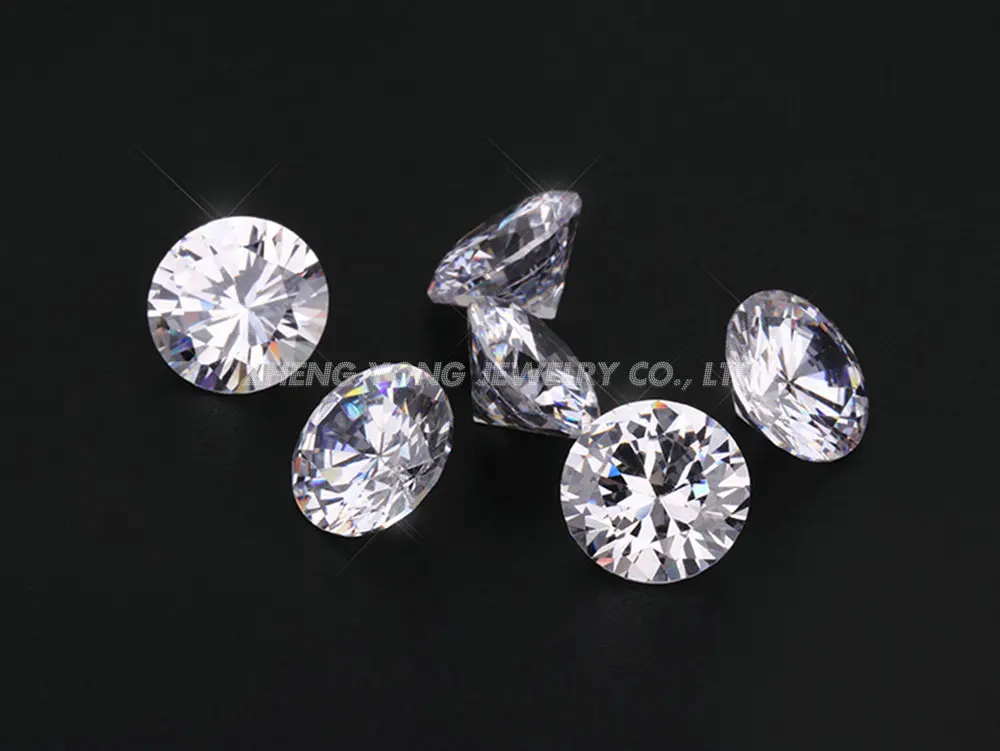 7mm Faceted Zirconia Loose Round Zircon Details about / 10 Pcs Sparkling Clear Cubic Zirconia