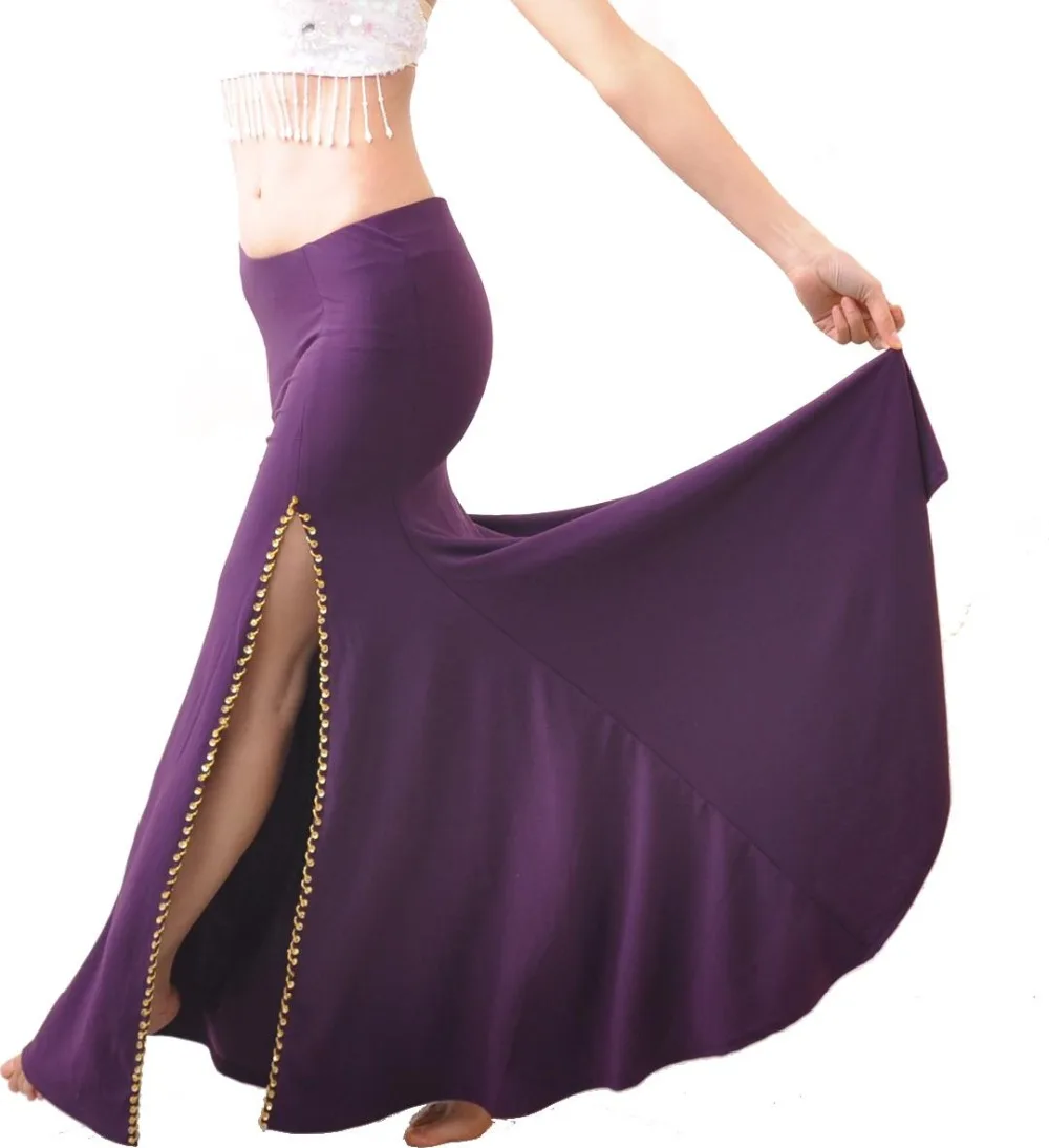 

NEW Belly Dance Costume Professional Performances split Skirt Dress 9colors