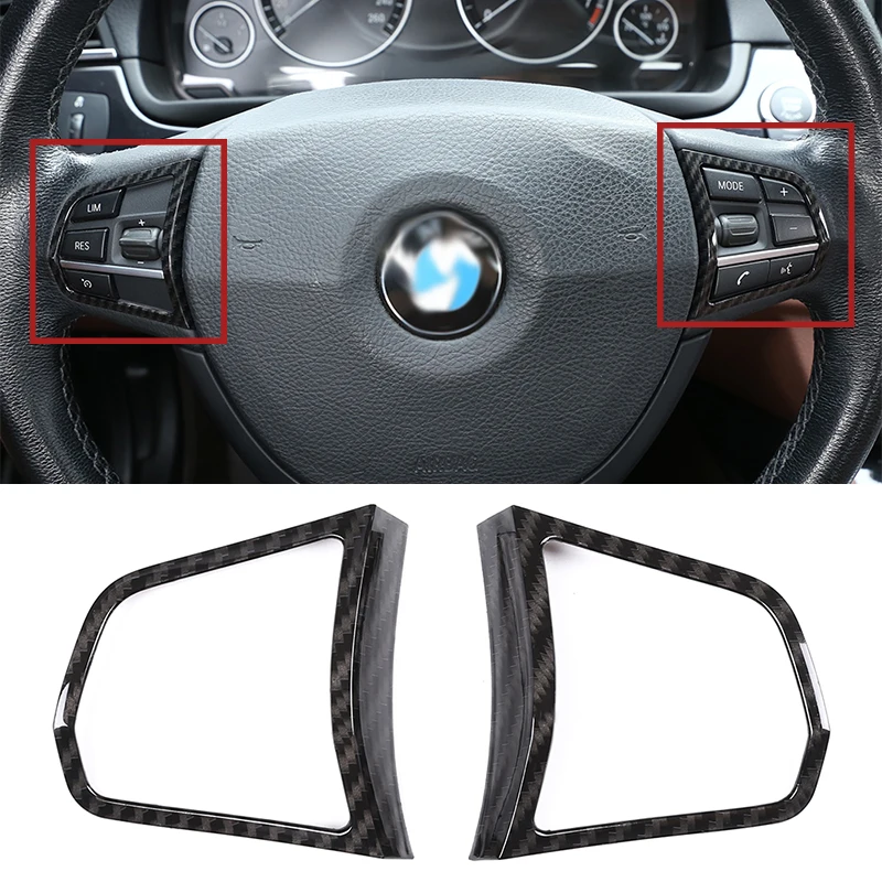 Накладки на руль для BMW 5 7 Series f10 520 525 2011 2017 из углеродного волокна|Рулевые колеса и