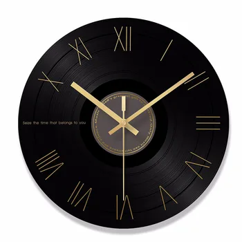 

Nordic Vinyl Record Modern Design Wall Clock Digital Wall Watches Home Creative Bedroom Silent Electronic Clock Home Decor 5Q157