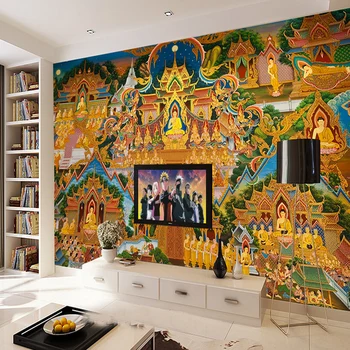 

Bacaz Religion Buddha Temple 5d Wall Murals for Wall paper 3D Photo Mural for Background 3d Wall Papel Mural