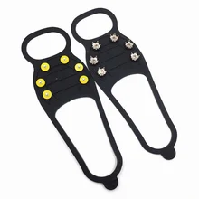 Универсальная обувь для снежной погоды с шипами, 6 заклепок, скобы, зимние скалолазание, кемпинг, противоскользящие кроссовки, аксессуары