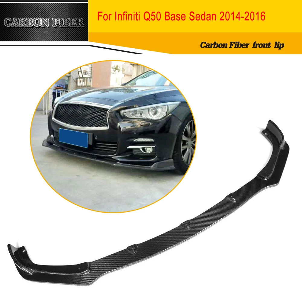 Carbon Fiber Racing Front Lip Splitter for Infiniti Q50 Standard Bumper
