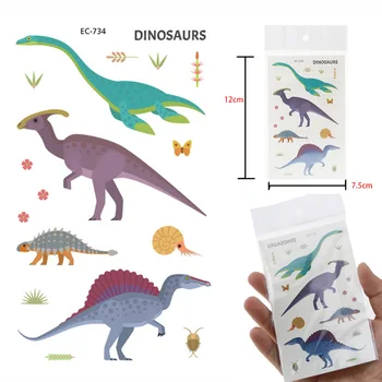 

Dinosaur Temporary Tattoo Sticker Waterproof Women Fake Tattoos Men Children Body Art Hot Design 12*7.5cm