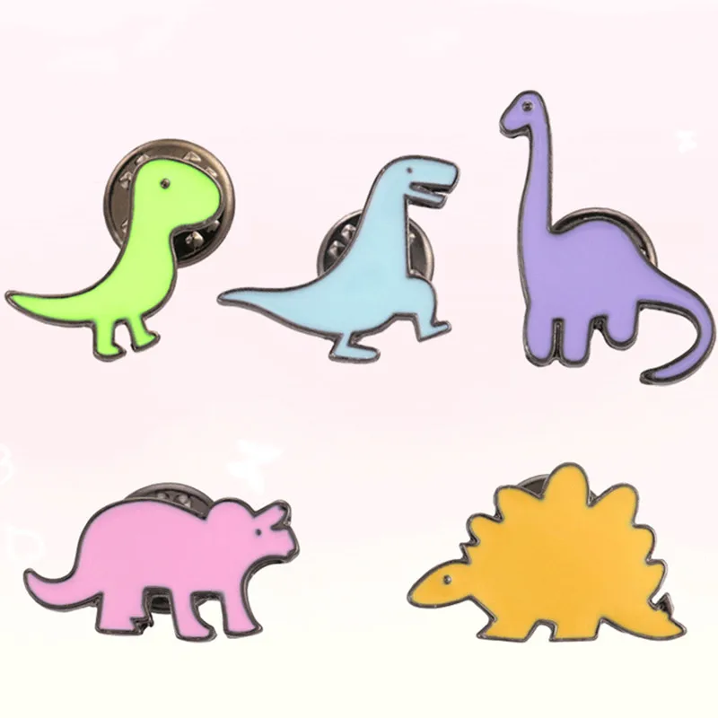5 шт./компл. броши и булавки в виде динозавра Стегозавра Apatosaurus эмалированная