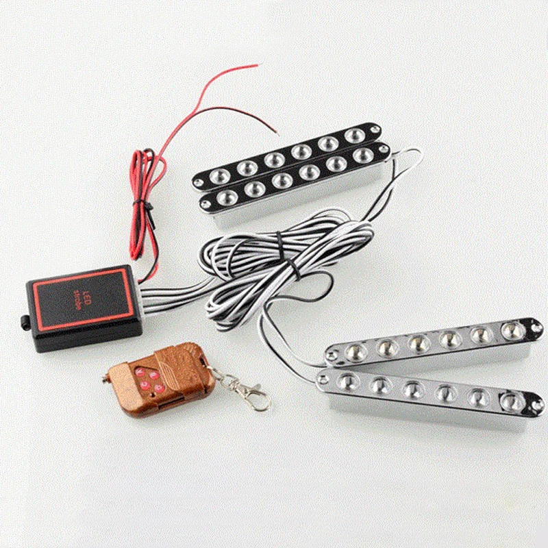 

Wireless RF Remote Led flash light DRL Daytime driving Emergency warning Led strobe light Grille styling Car Motorcycle flashing