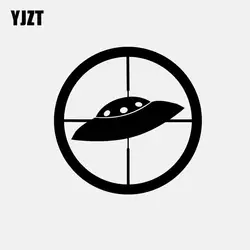 YJZT 11,5 см * 11,5 см НЛО в область Перекрестия целевой охоты виниловая наклейка автомобиля Стикеры чужой черный/серебристый C3-0545