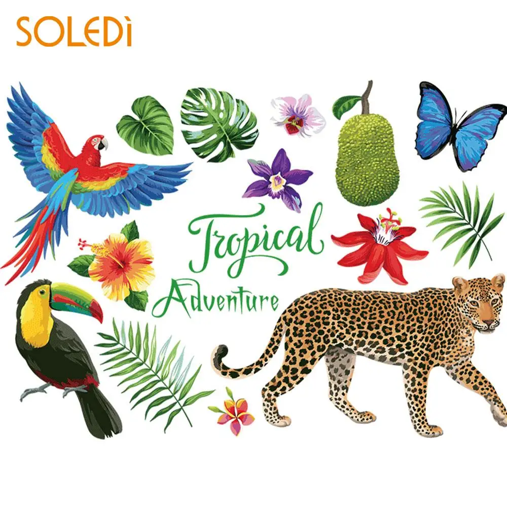 

Creative Wall Stickers Wall Decal Wallpaper PVC 50*70cm Cheetah Jungle Animal Wall Art Waterproof