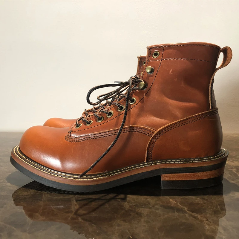 men's handmade vintage leather ankle boots