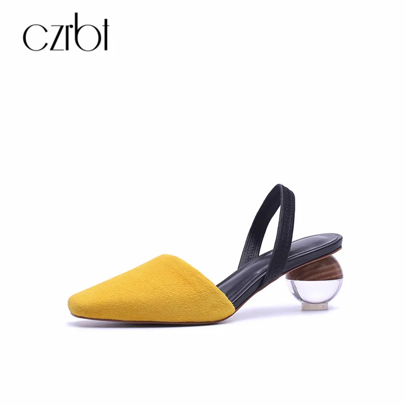 

CZRBT Casual Shoes Women Summer Sandals Concise Natural Suede Women Shoes Strange Style 5.5cm Mujer Zapatos Female Sandalias