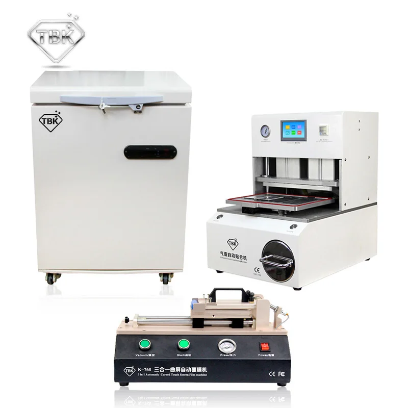 LCD Touch Screen Frozen Separator +TBK-708 Automatic Laminating Machine+TBK-768 OCA Film Laminating Machine LCD Touch Screen Frozen Separator +TBK-708 Automatic Laminating Machine+TBK-768 OCA Film Laminating Machine