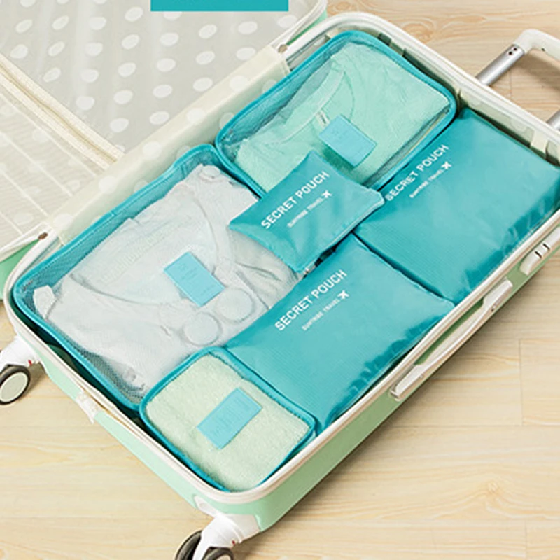 On Sale 6pcs Travel Storage Bags Set Waterproof Clothes Tidy Underwear