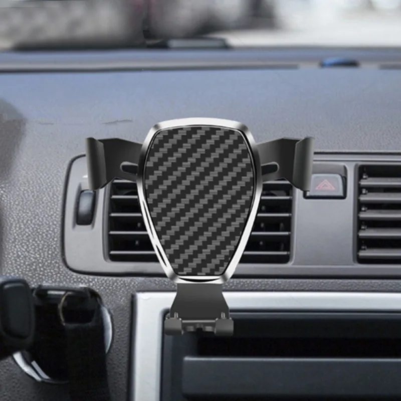 

Universal Car Phone Holder Stand Car Gravity Air Vent Mount Bracket Carbon Fiber Non-slip Triangle Fixed