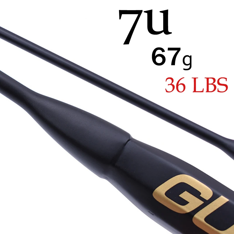 LOKI N90 de carbono profesional raqueta de bádminton 7U 67g 30 LBS nerviosa raqueta de bádminton deportes equipo con puños