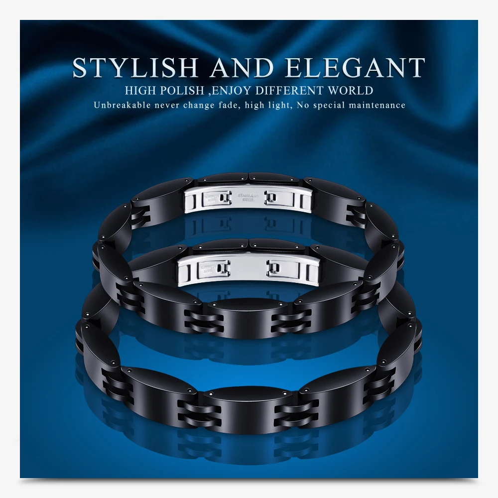 Черный керамический парный браслет браслеты из нержавеющей стали мужские Wo мужские ювелирные изделия на День святого Валентина