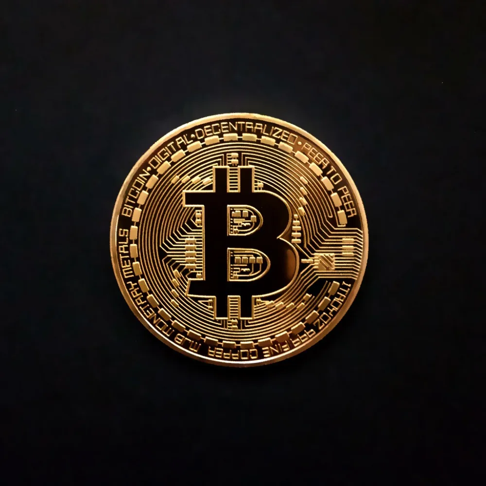 Позолоченная Биткоин-монета коллекционный подарок бита Casascius арт-коллекция