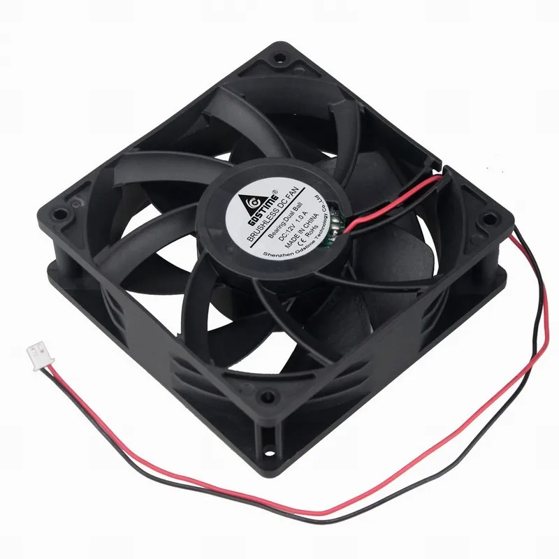 

Gdstime 1 Pcs DC 12V 120*120*38mm Ball Bearing 12cm PC Case CPU Cooling Cooler Fan 120mm x 38mm High Wind Pressure 4500RPM 1.0A