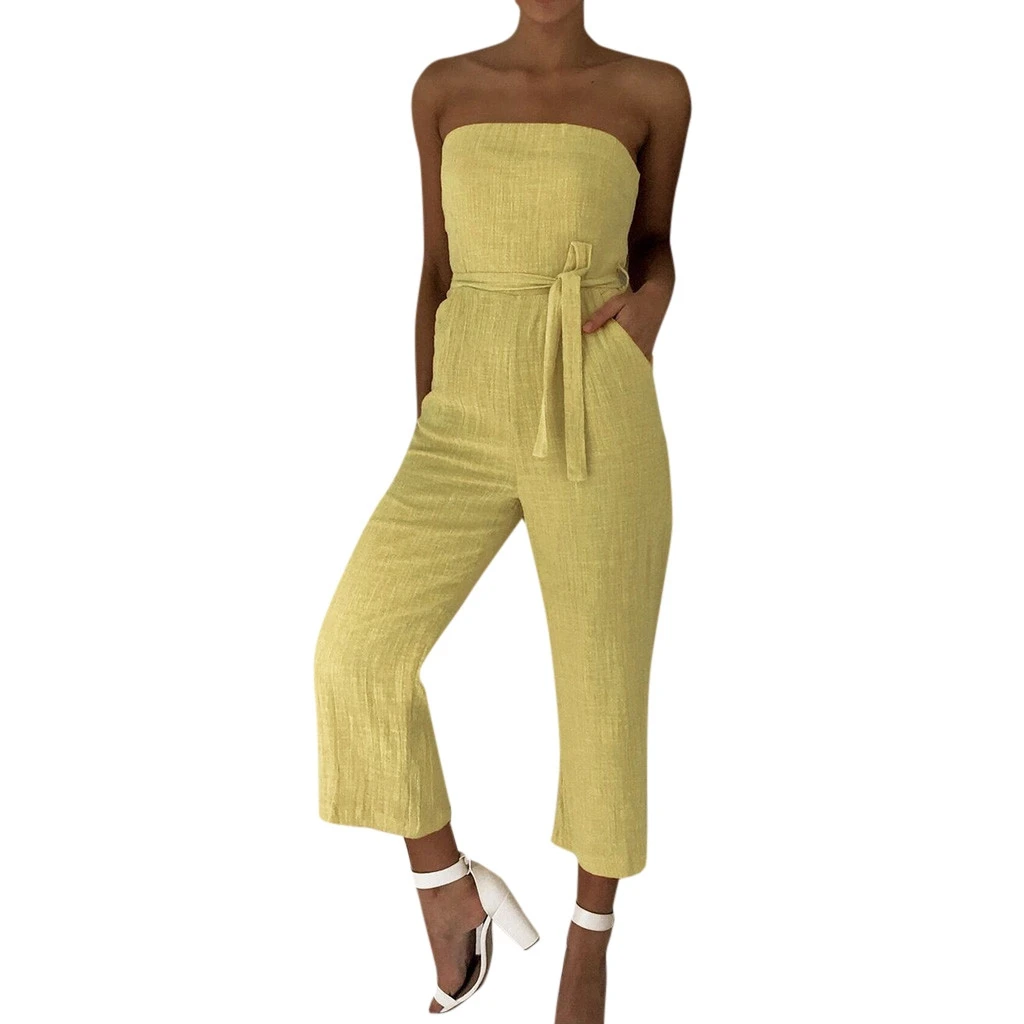JAYCOSIN  2019 Women Off Shoulder Jumpsuit Holiday Playsuit Ladies Summer Beach Rompers   19JAN24