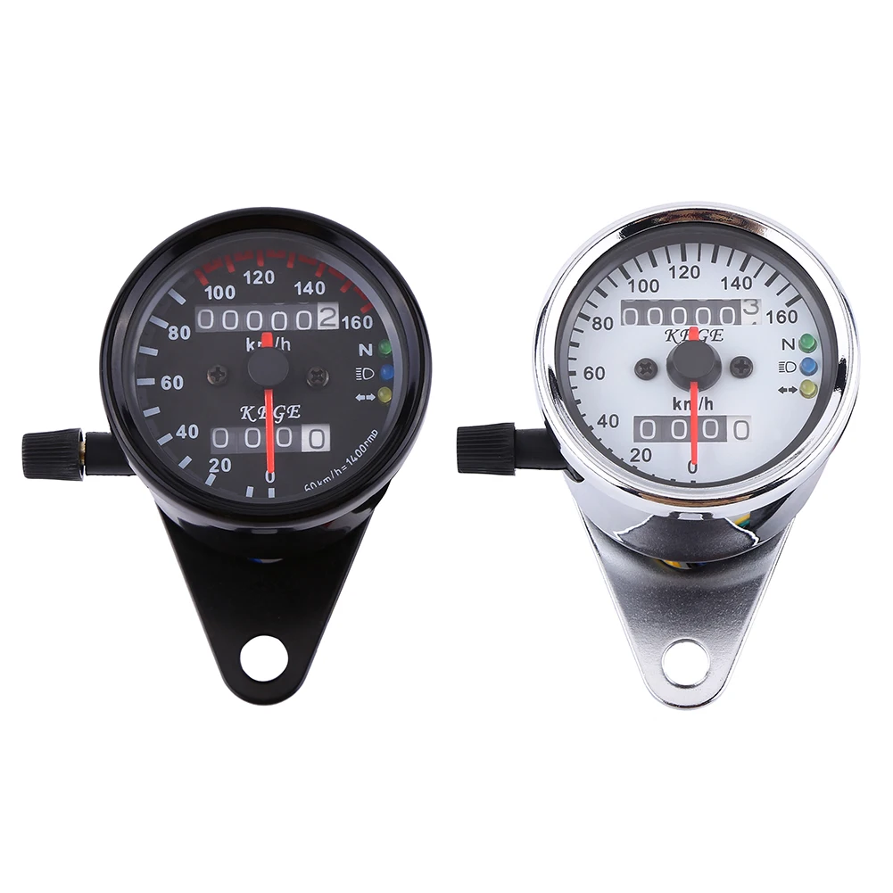 1PC Universal Motorcycle Odometer Speedometer Dual Reading Signal KM/H