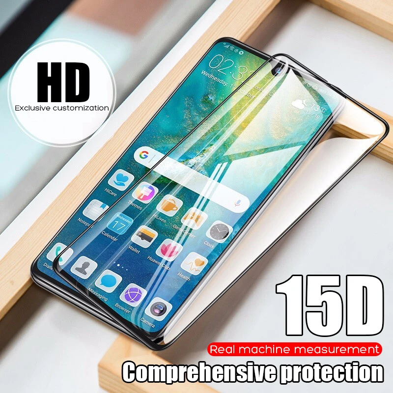 

15D Full Cover Tempered Glass For Huawei P10 lite P20 Pro Glass Screen Protector Protection Film For Honor 8 9 10 Lite Glass