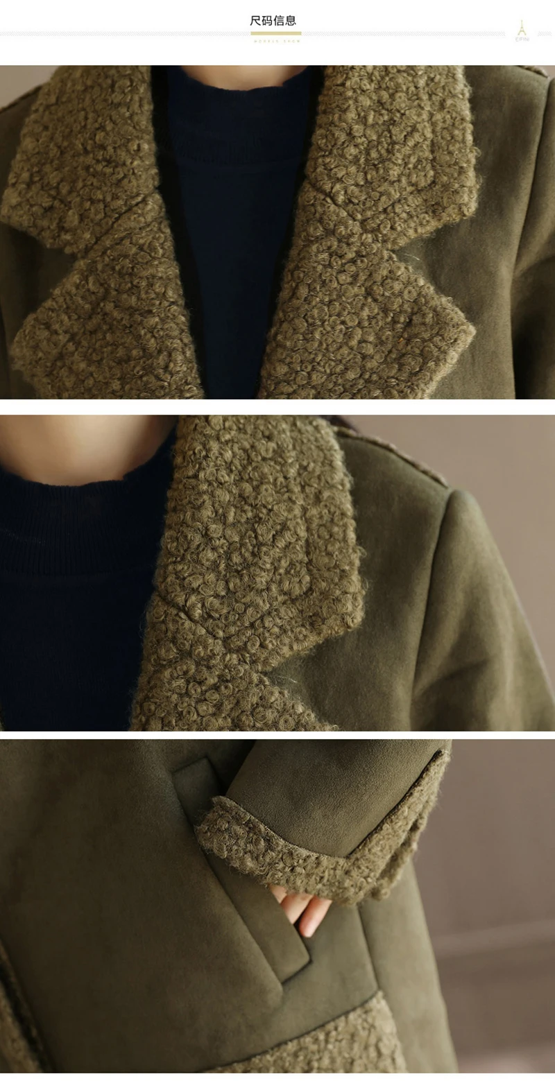 Шерстяное меховое интегрированное теплое шерстяное меховое пальто для женщин, модное зимнее длинное шерстяное пальто из овчины, элегантное женское пальто из овечьей кожи QH1083