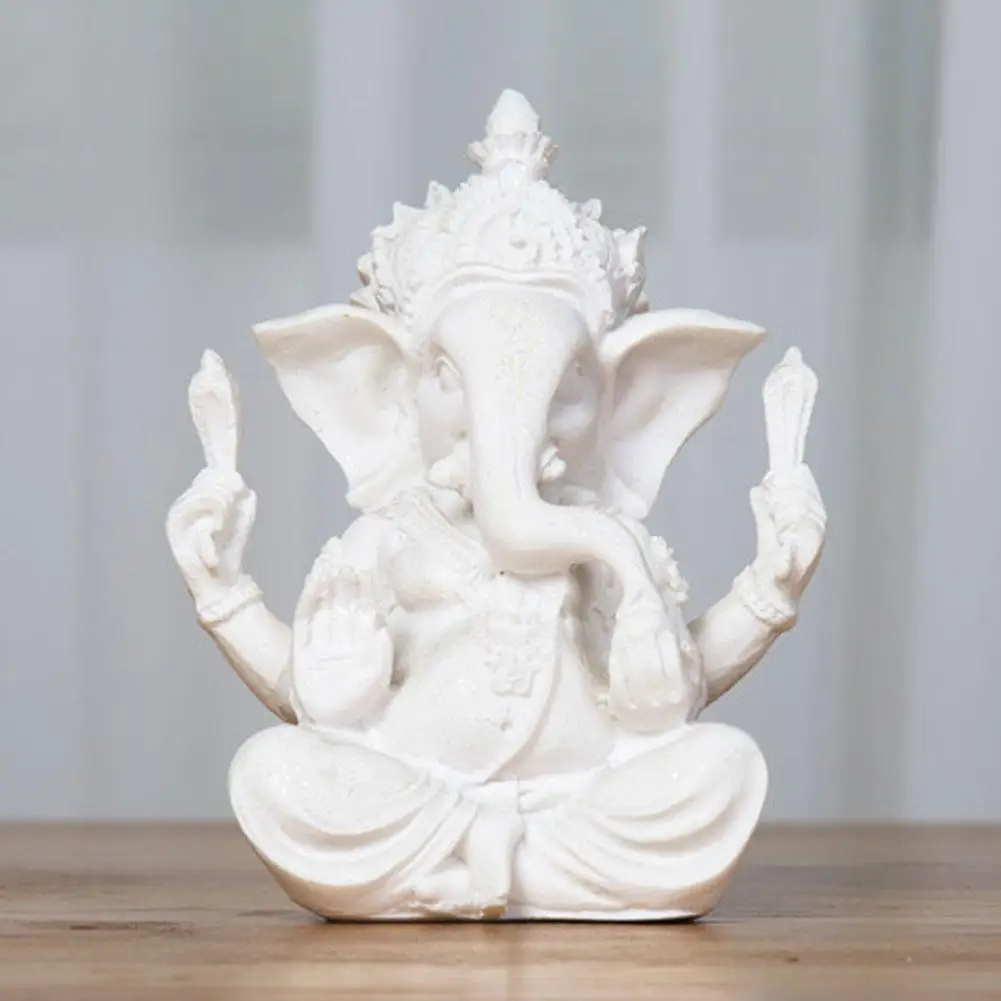 

Religious Sandstone Ganesha Buddha Elephant Statue Sculpture Handmade Figurine Miniatures Home Decor Useful