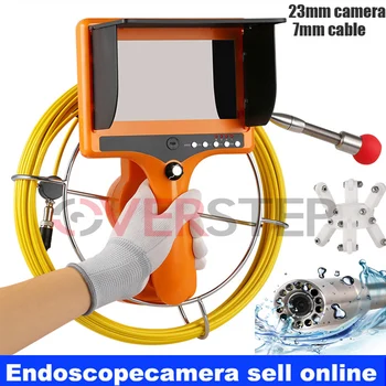 

30M 23mm cable Drain Endoscope Pipe Inspection Camera Pipe Sewer Camera Waterproof Pipe Plumbing Camera with 7mm cable