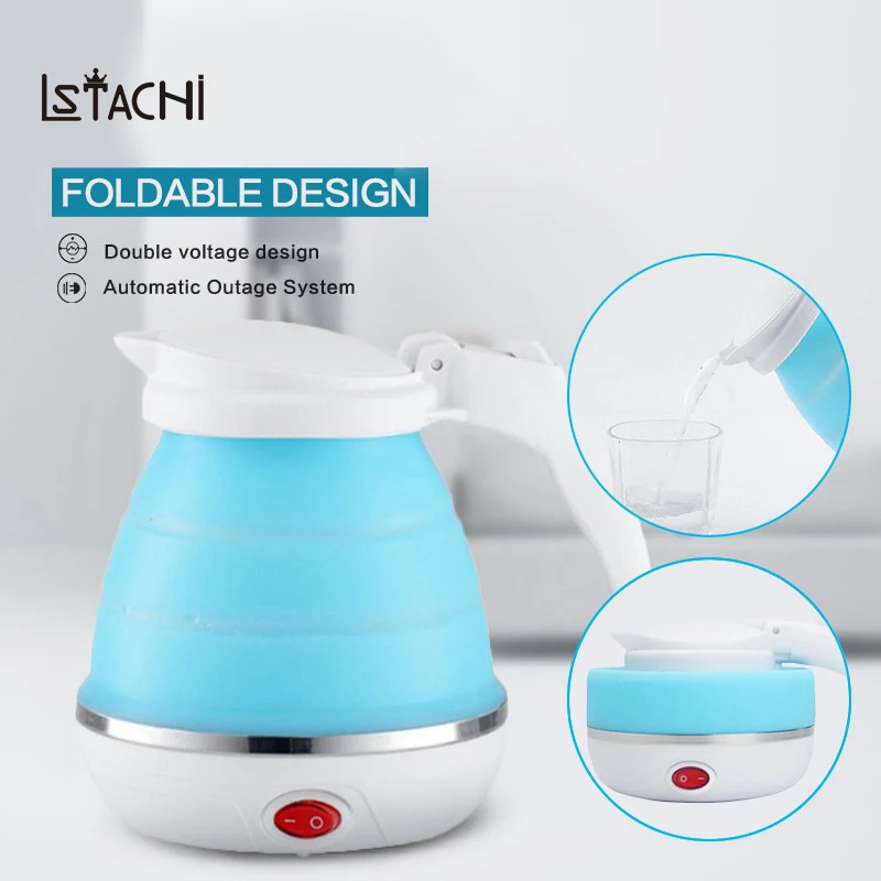 

LSTACHi 0.75L Electric Kettle Silicone Foldable 680W Portable Travel Camping Water Boiler Adjustable Voltage Home Appliances