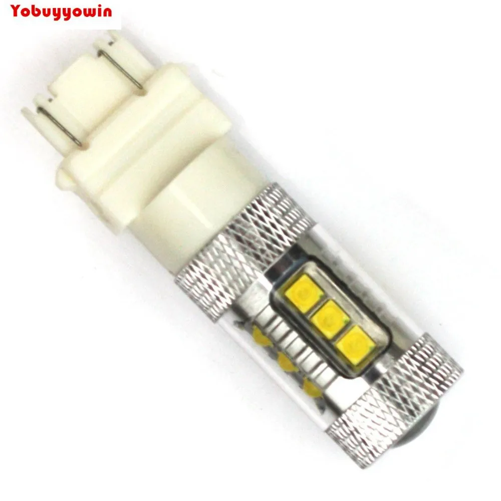 

2pcs DC12-24V 3157 P27/7W CREE chips super bright high power white 6000k 80w type led car auto truck brake/stop light bulb
