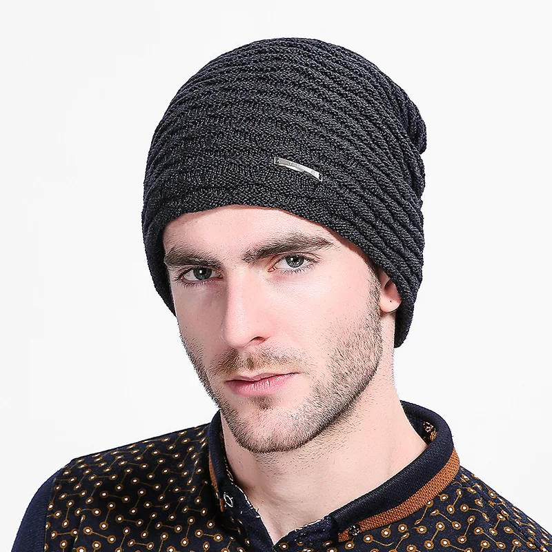 2017 Fashion Autumn Men Winter Beanies Wool Increase