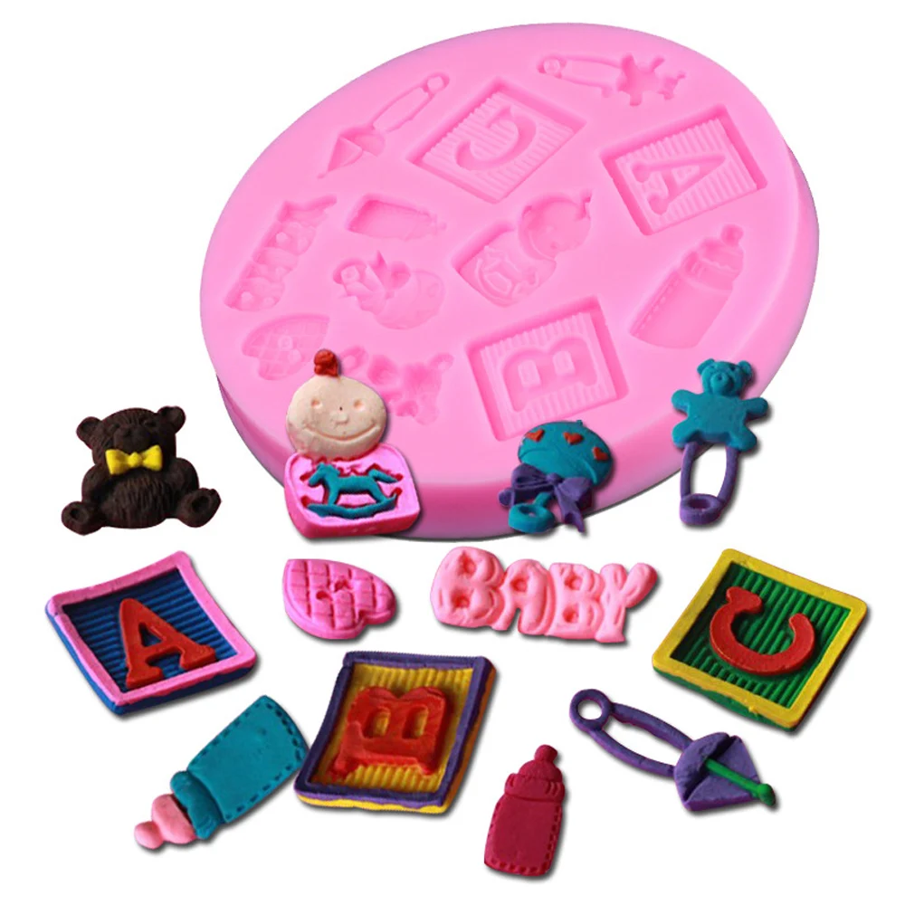 

DIY Baby Shower Fondant Silicone Sugar Craft Mold