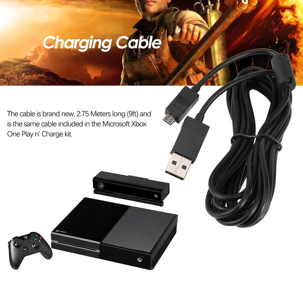 Micro USB Plug Play & Charge Pad контроллер зарядный кабель для Xbox One 2 75 M|Кабели| |