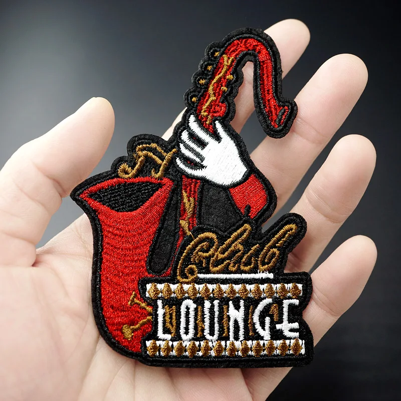 

Music Size:6.8x9.8cm Patch for Clothing Iron on Embroidered Sew Applique Cute Fabric Badge DIY Apparel Accessories