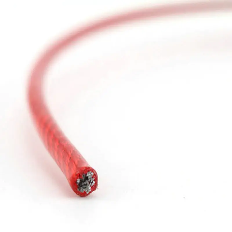 HQ RW01 RED PVC Plastic Coated Galvanized Steel Wire Rope Flexible Cable for Clothesline Fence Trellis 2-8MM Diameter 6