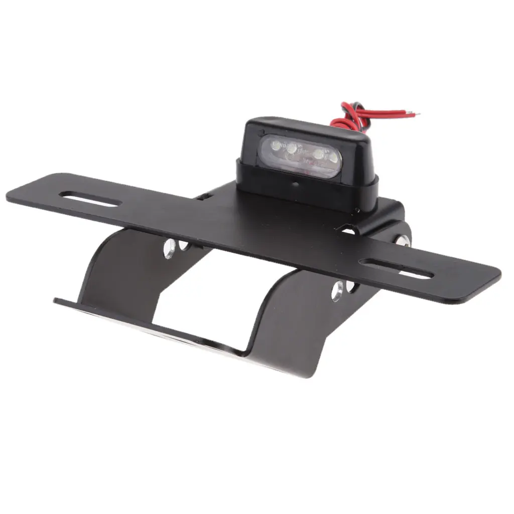 dolity Motorcycle License Plate Frame Bracket with Light for     390 2017-2018