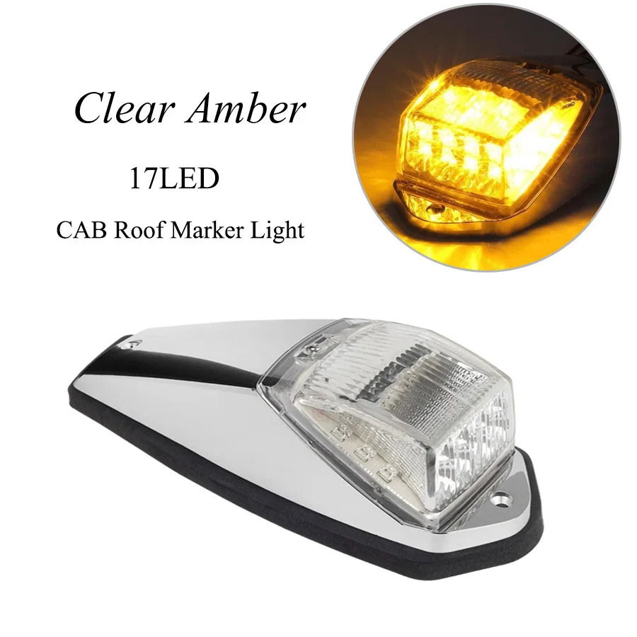 Buy 1) 17LED Clear/Yellow car Cab Roof Marker light